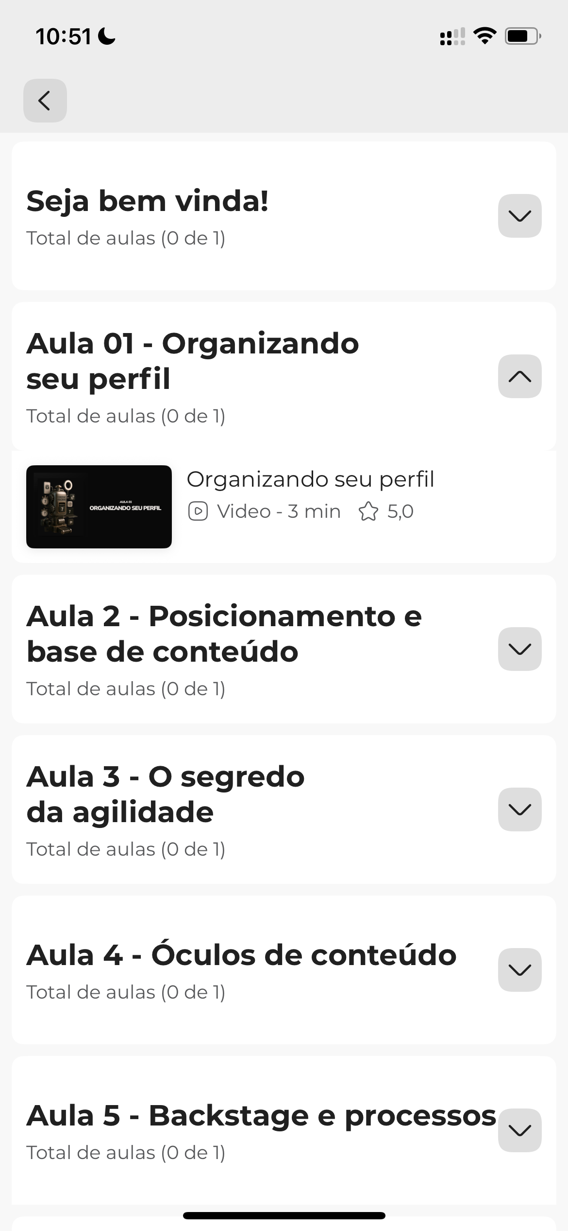 Trilha completa de aulas